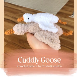Super Soft Cuddly Goose Written Crochet Pattern | Soft Plush Toy Goose Pattern | Goose Amigurumi | INSTANT DOWNLOAD PDF | Step-by-Step Pics