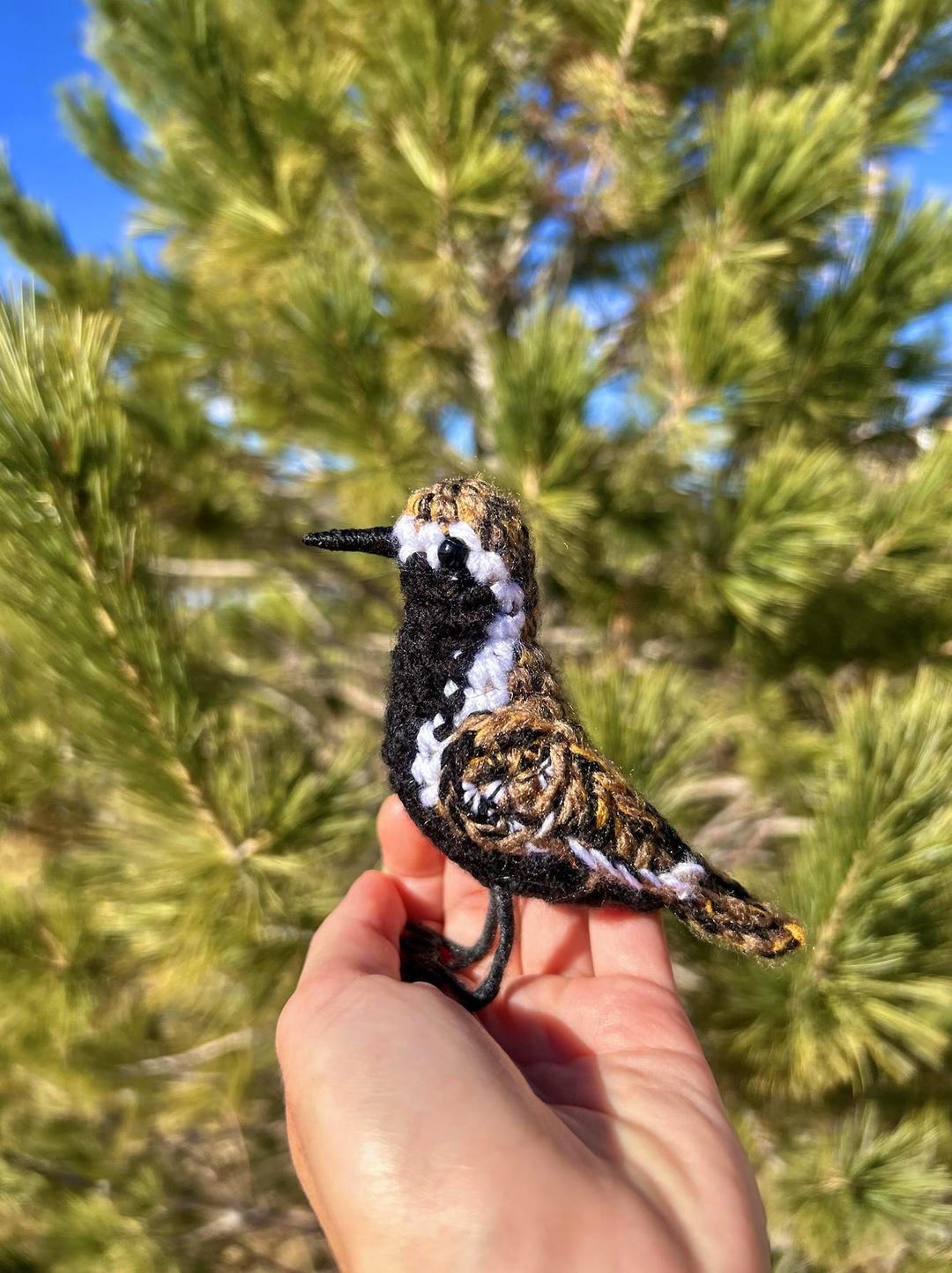 Plover Figure Crochet Pacific Golden Plover | Realistic Bird Crochet Amigurumi ...