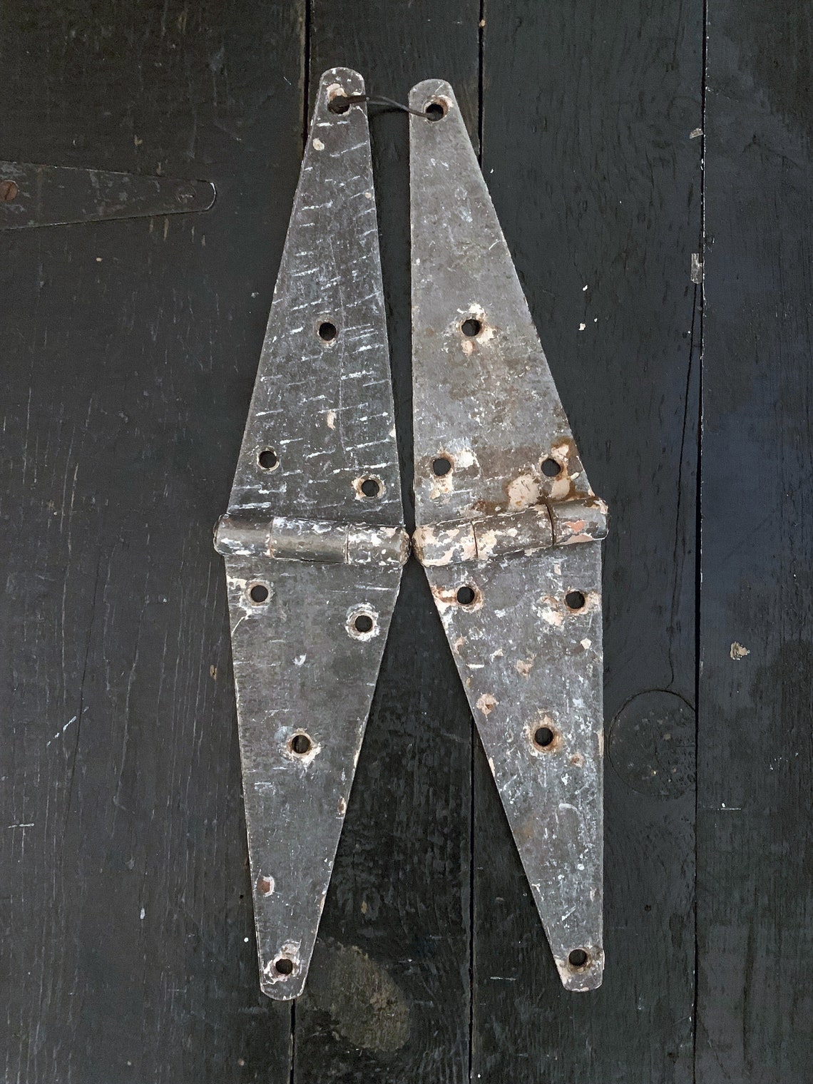 BIG Antique HINGES Barn Door or Gate PAIR Old Patina Etsy