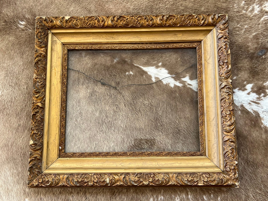 Large Antique Gold Gilt Frame Beautiful Vintage Ornate Etsy