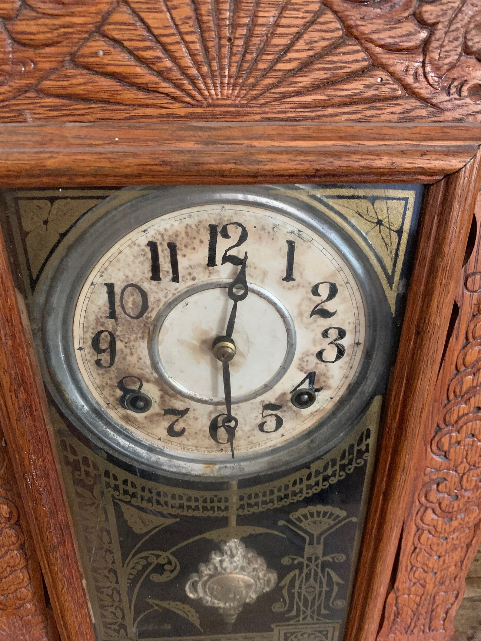 Antique E. Ingraham Clock 1800's Kitchen Mantle Parlor Etsy