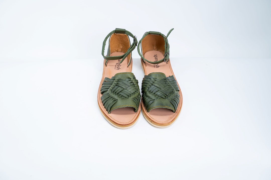 Dark Green Ankle Strap Sandals,huaraches Women,huaraches Sandals,womens