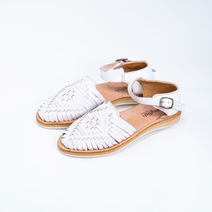 White Leather Ankle Strap, Sandal Women,Huarache Sandals,Womens Huaraches,Mexican Huaraches,Natural Leather Shoes,handmade shoes,Huaraches