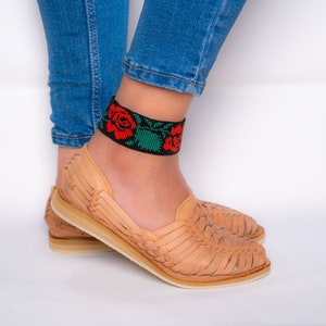 RoseAnklet, Rose Jewelry,Rose Ankle Bracelet, Flower Anklet, Ankle bracelet, beaded anklet,Foot Jewerly, Handmade Anklet,Boho Anklet