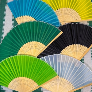 Colorful Handheld Fan - Plain solid color fan | Vibrant Folding Summer Accessory