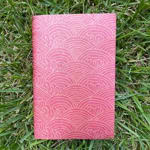 Tuk Book Waterproof Tear-proof Indestructible Pocket Notebook Red and Gold wave