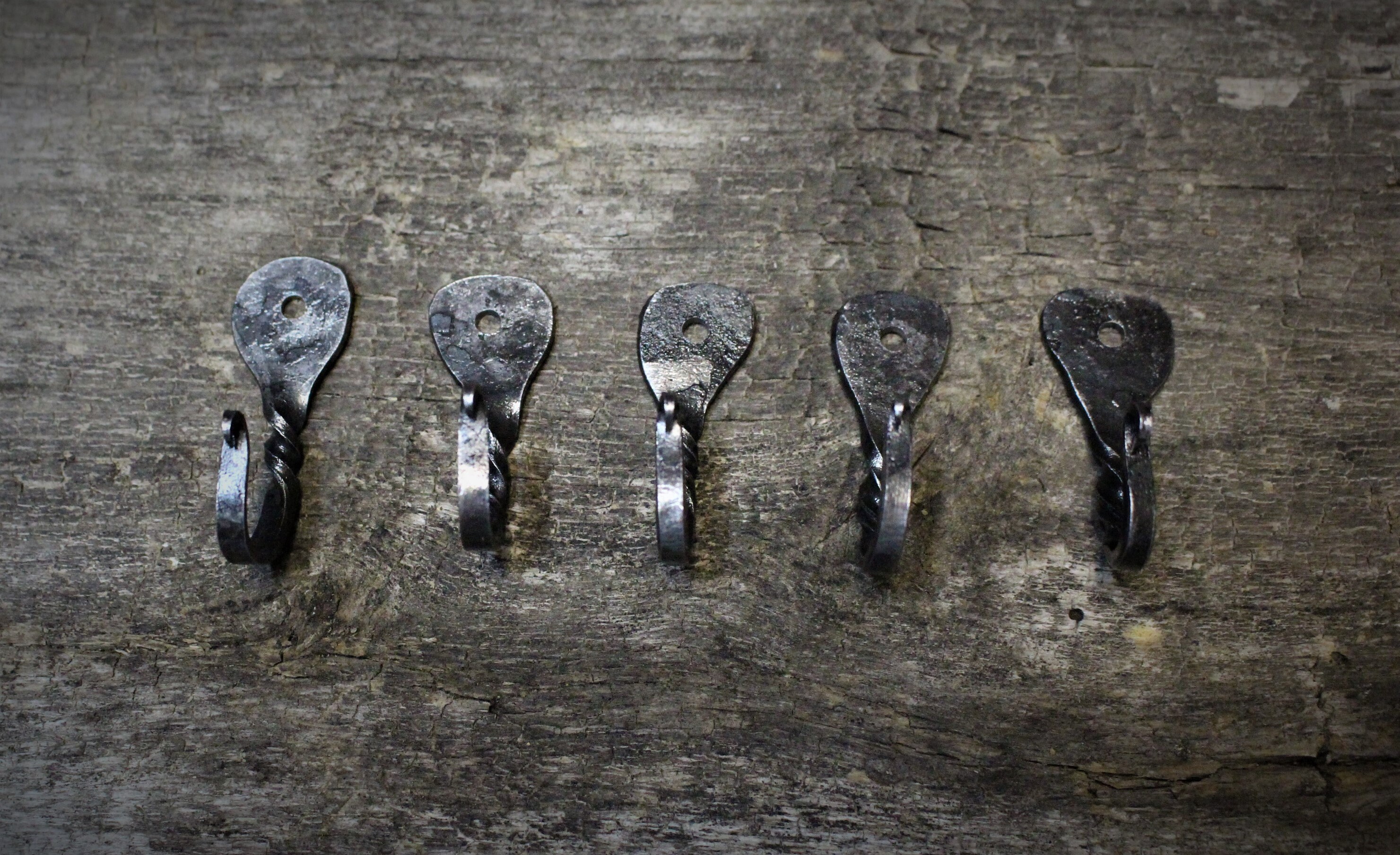 Set of 5 Horseshoe Nail Hooks 5 Hand Rustic Etsy