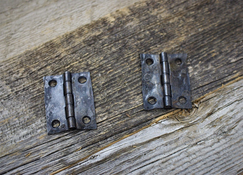 Set of 2 Rustic Hand Hinges 2 Inches Etsy