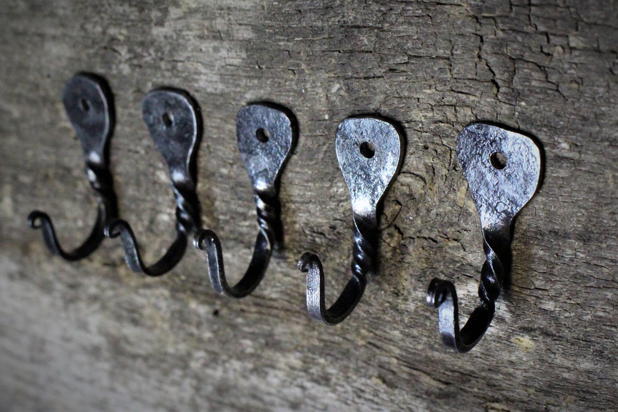 Set of 5 Horseshoe Nail Hooks 5 Hand Rustic Etsy