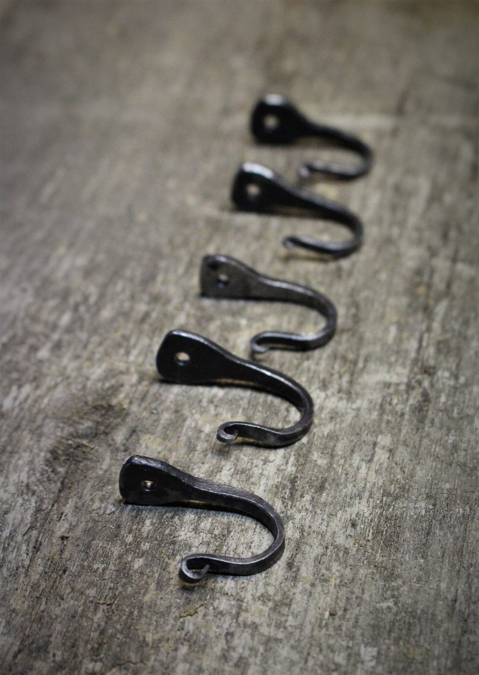 Set of 5 Horseshoe Nail Hooks 5 Hand Rustic Hooks Etsy