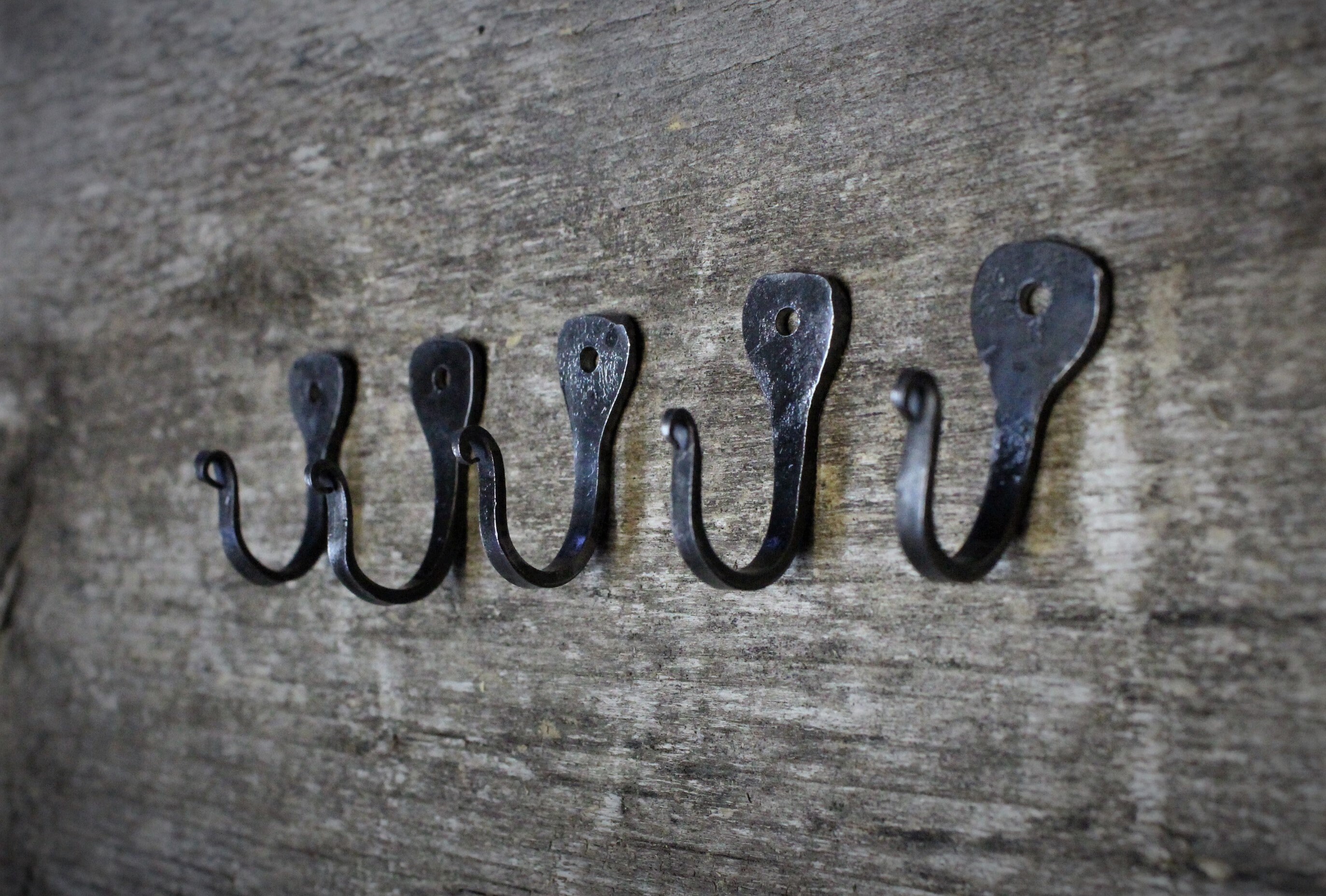 Set of 5 Horseshoe Nail Hooks 5 Hand Rustic Hooks Etsy