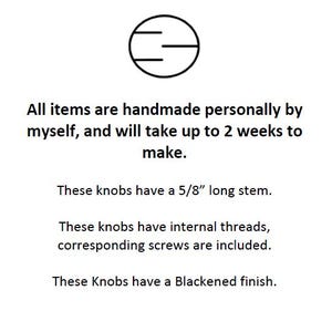 Square Hammered Knob - Hand Forged Rustic Cabinet and Drawer Knobs - 1 1/4" - Individual image 6