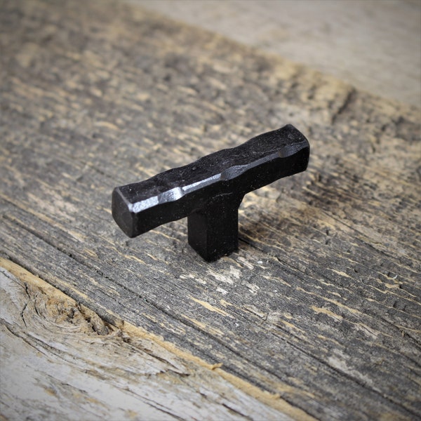 Forged Tee Knob - Hand Forged Rustic Cabinet and Drawer Knobs - Individual