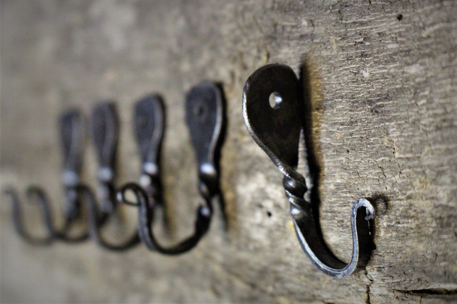 Set of 5 Horseshoe Nail Hooks 5 Hand Rustic Etsy