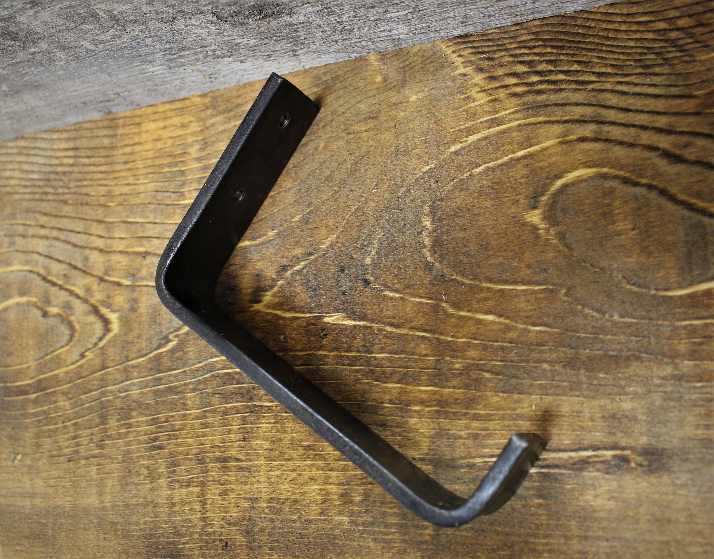 Wide Shelf Bracket Hand Rustic J Bracket Etsy
