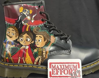 Book of life hand painted Dr Martens