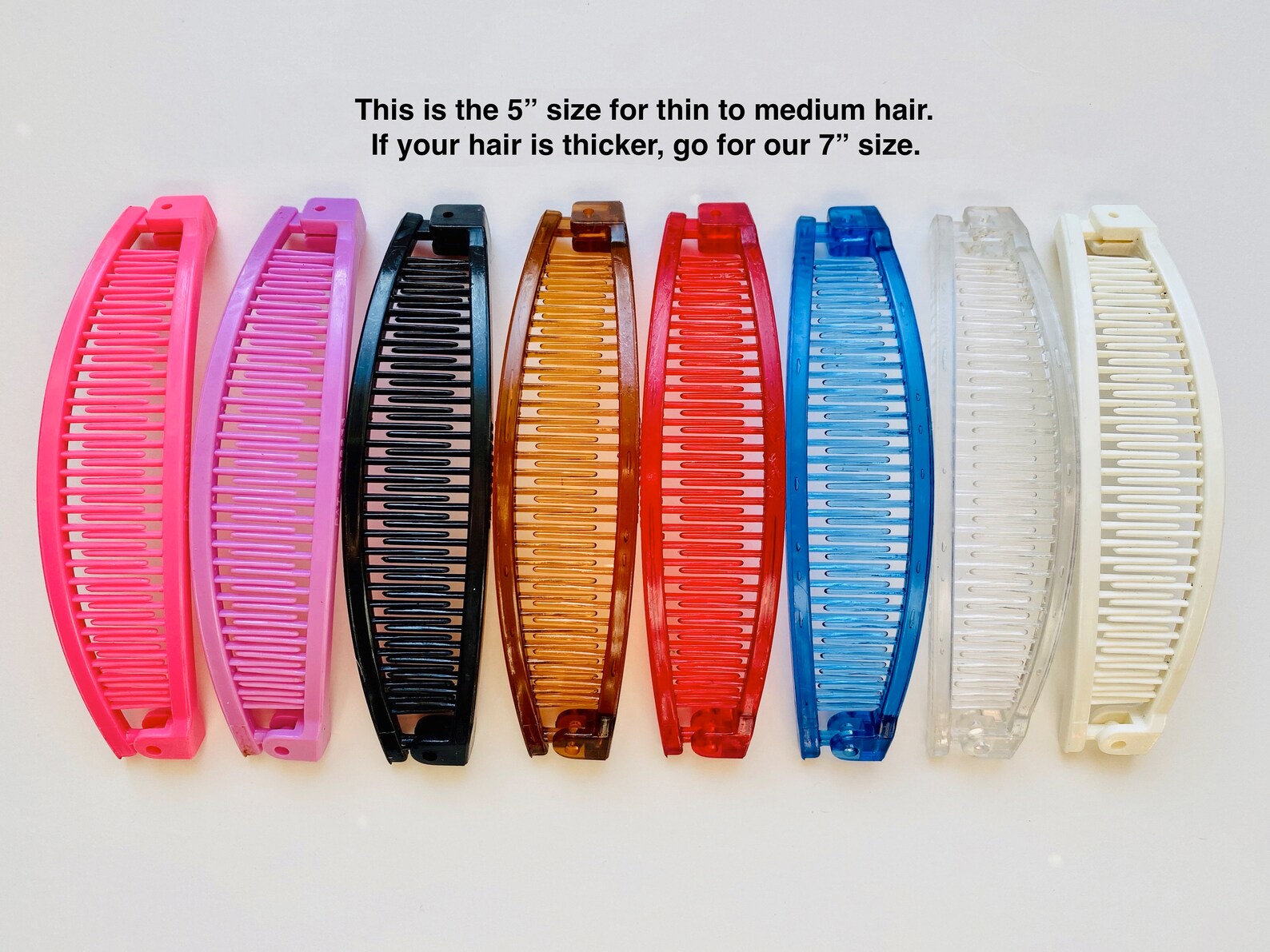 Banana clips 5 USA made SMALL size pack of 8 assorted Etsy