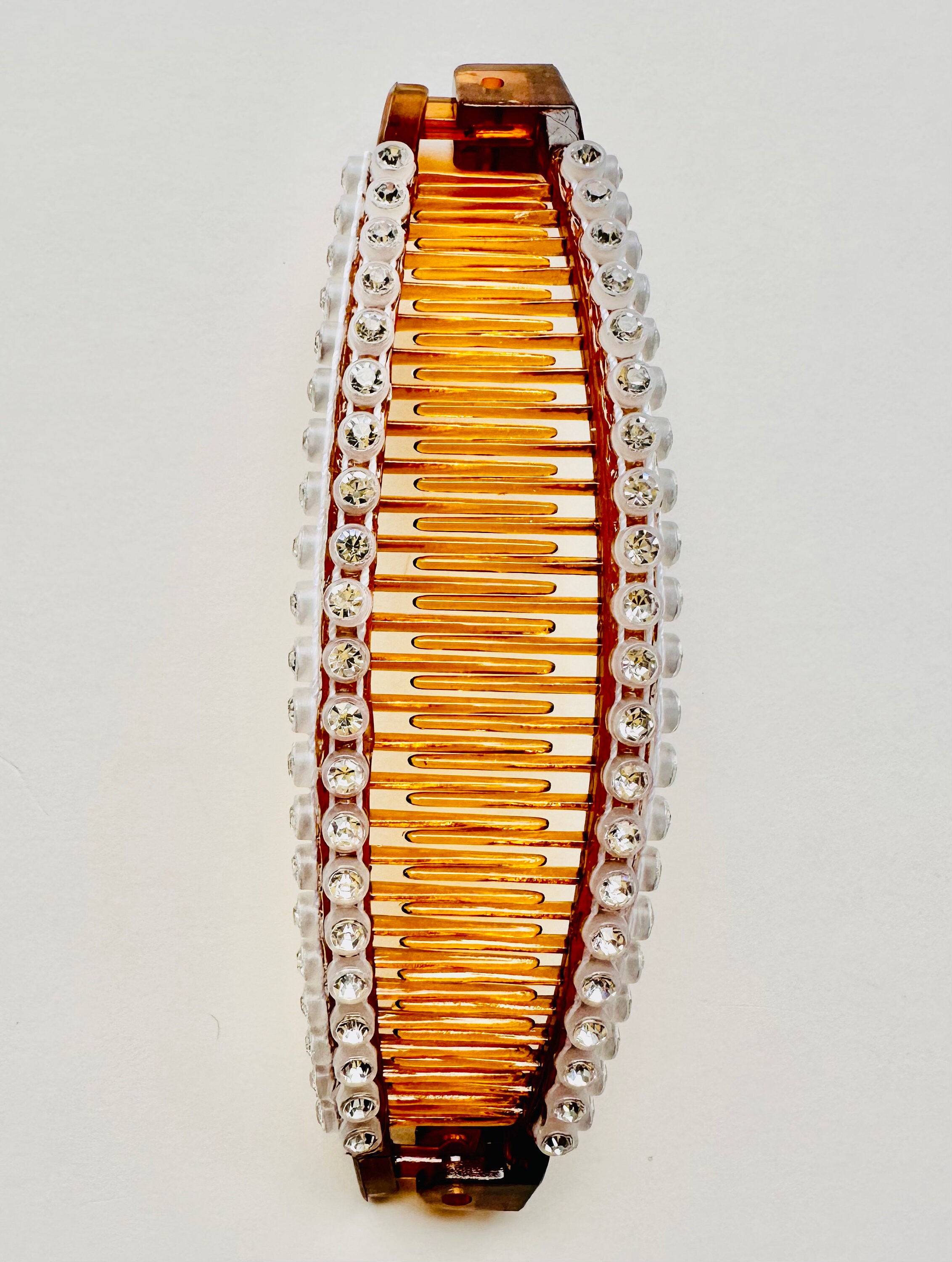 アクセサリー bananajuice Banana Hair Clip 5 Inch W/ Sparkling Crystals on Clear or