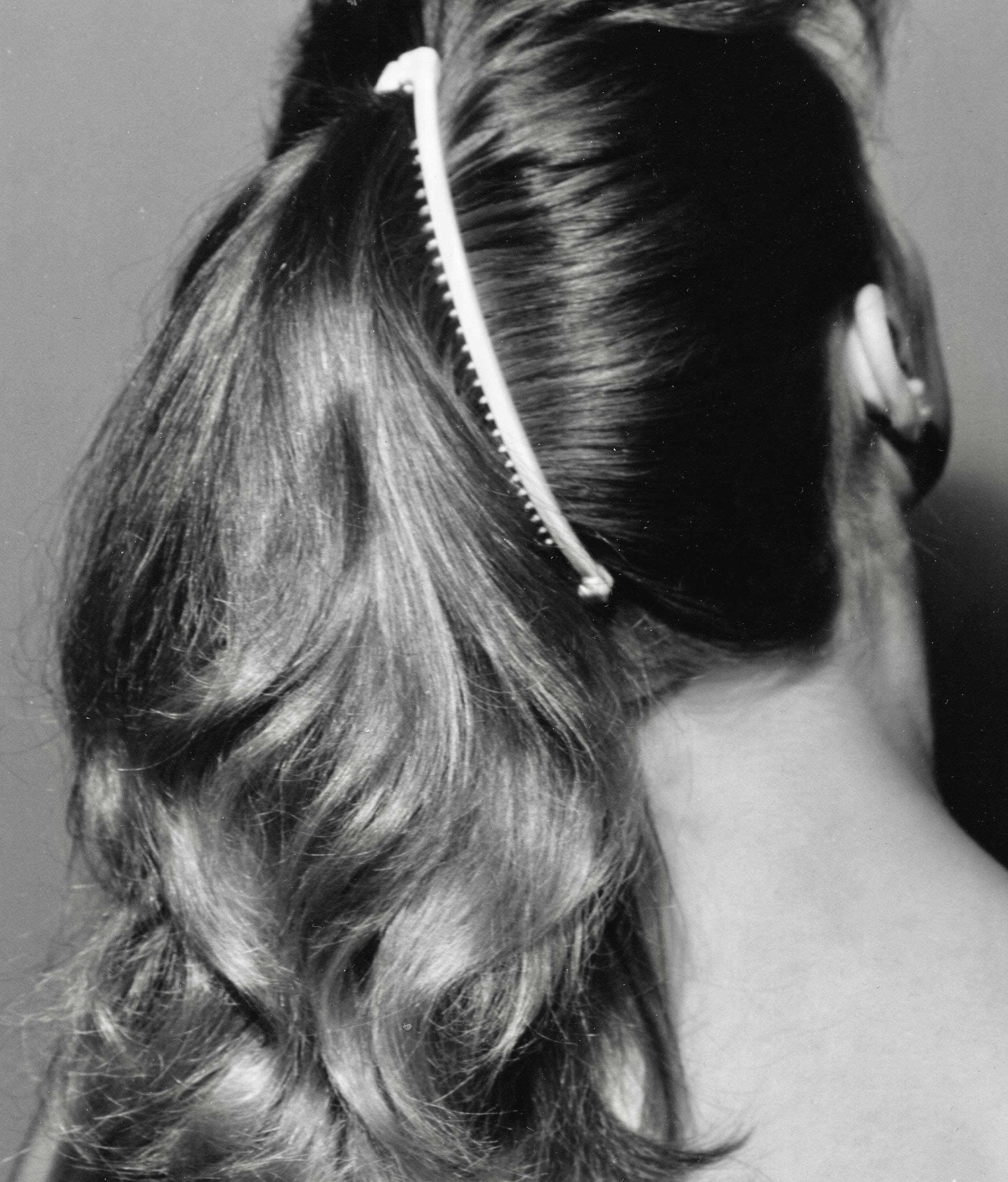 Barrette à Cheveux Banane Oversize Noire - MEDICIS Paris - Vintage Années 80/90 - Acrylique - Occasion