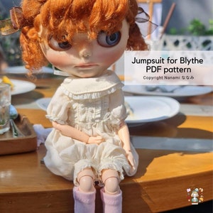 Jumpsuit for Blythe PDF pattern/ PDF pattern for doll/ dolls clothes PDF pattern