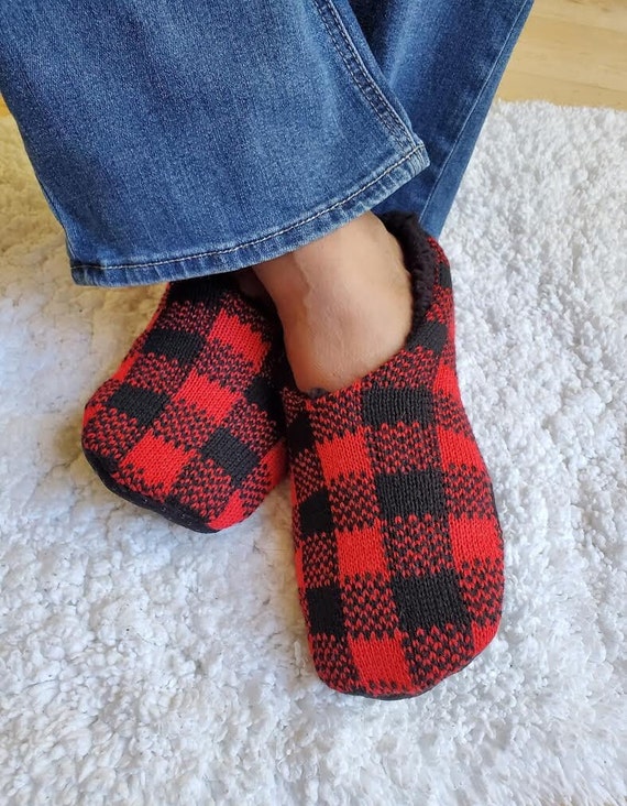 Men's Faux Fur Insulated Comfy Slippers: Warm Non-Skid Slipper Socks, House Shoes