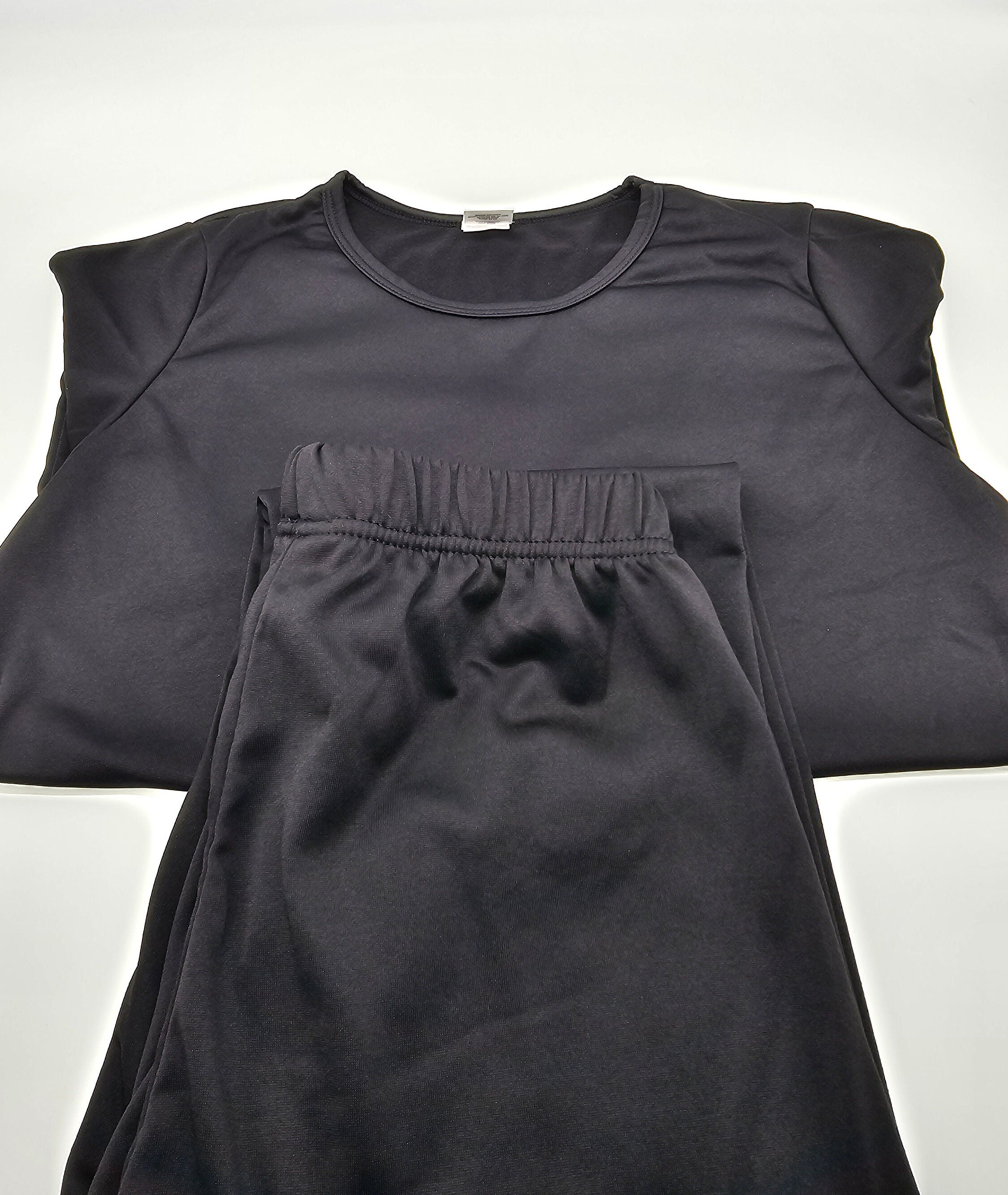 Men's Undershirts Gustave Long Johns Thermal Underwear Set For Men Winter Soft Warm Fleece Lined Base Layer Top Bottom Cold Weather Sleeve Undershirts Pants Black L Playeras Térmicas Para Hombre - Foto 7