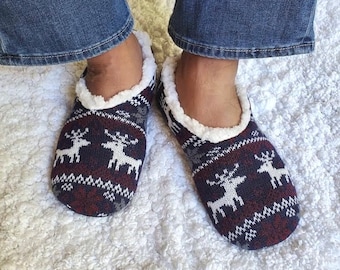 Men&#39;s Slippers, Faux Fur Insulated Warm Indoor Slipper Socks, Men&#39;s Non Skid House Shoes, Gift For Men, Gift For Dad, Gift For Boyfriend