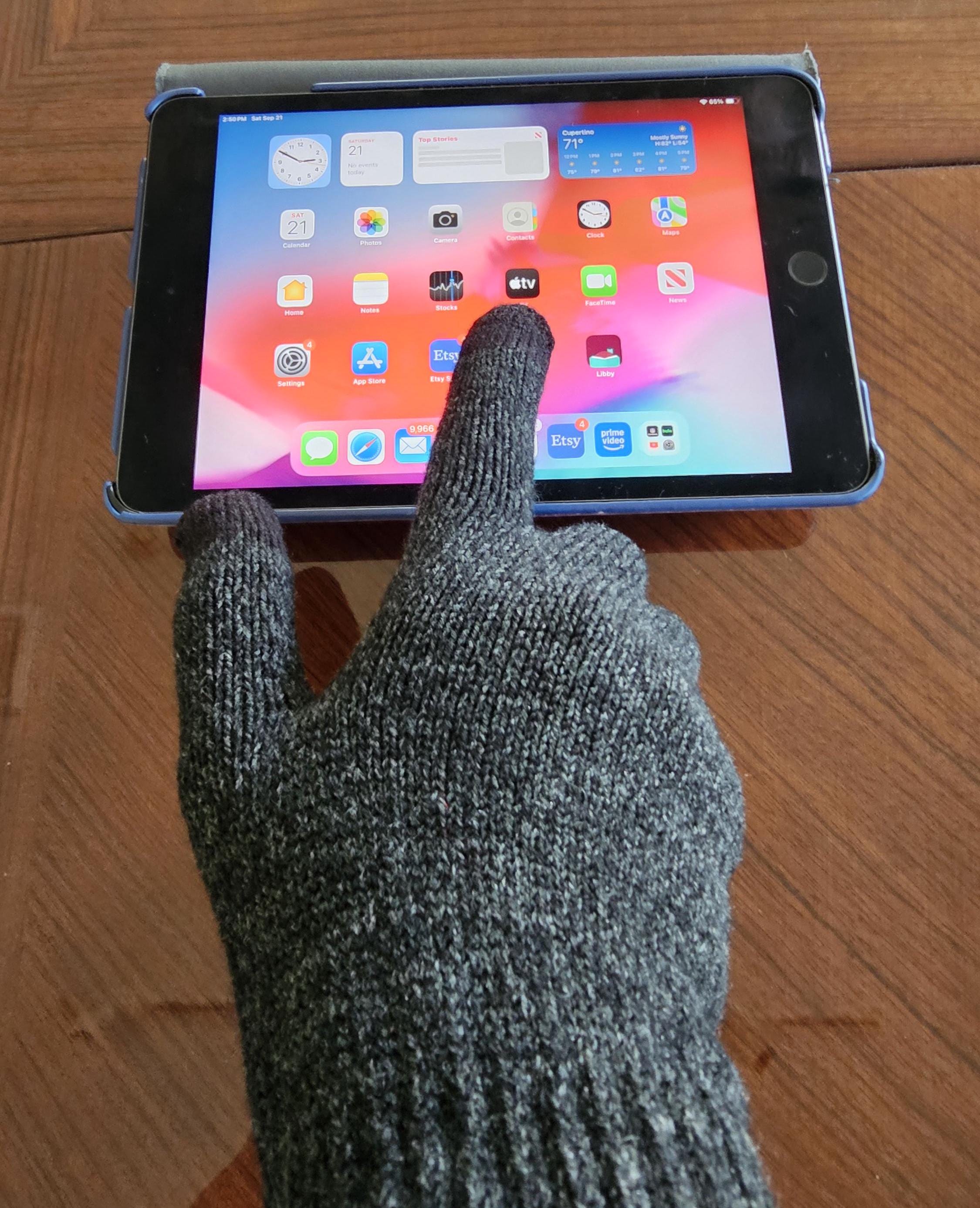 Gants D'hiver Tactiles Pour Smartphone - Alpaga Et Polyester, Paume Antidérapante, Poignet élastique - Unisexe