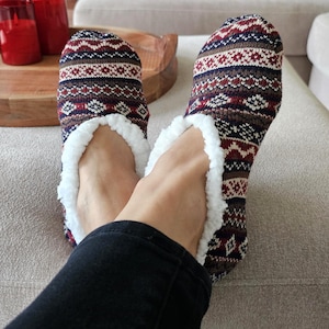 Women&#39;s Cozy House Slippers, Non Skid Slipper Socks, Comfy Indoor Slippers, Cute Booties, House Shoes, Gift For Mom, Gift For Girlfriend