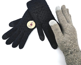 Gestrickte Touchscreen-Handschuhe: Warme Winterhandschuhe für Damen