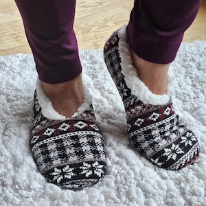 Women&#39;s Cozy House Slippers, Non Skid Slipper Socks, Comfy Indoor Slippers, Cute Booties, House Shoes, Gift For Mom, Gift For Girlfriend
