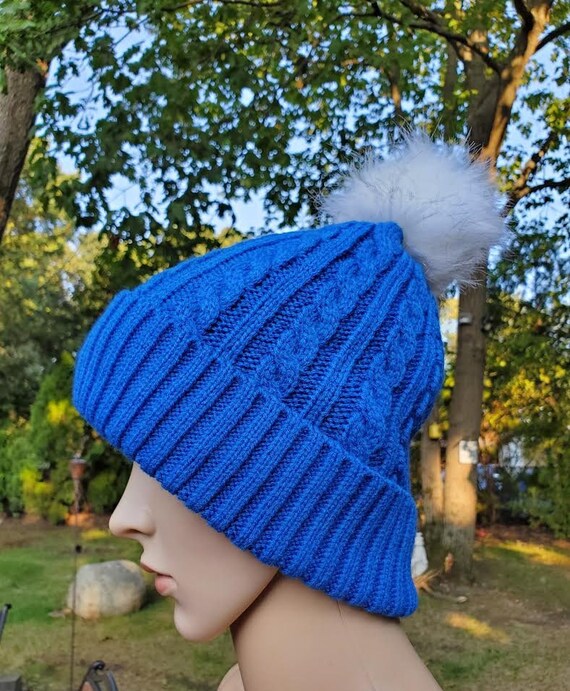 Bonnet D'hiver En Tricot Imprimé Léopard Avec Pompons En Fausse
