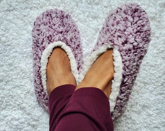 Women's Ultra Soft Slippers, Warm Faux Fur Sherpa Lined Fluffy Indoor Slipper Socks, Comfy Non Skid House Shoes, Gift For Her, Gift For Mom