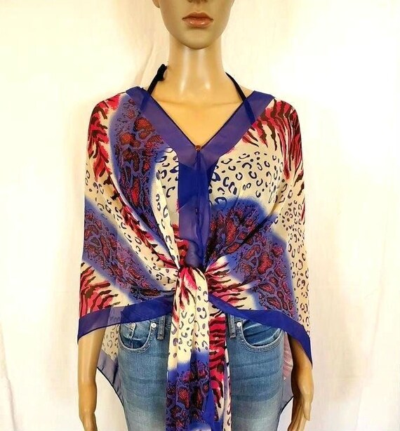 Cardigan Donna Cotone e Lino Camicetta Scollo a V Copri Chiffon Kimono Estivo Elegante Copricostume Mare Maniche a 3/4 a Tinta Unita Leggero per Spiaggia Party Vacanze Sciolti Casual Bikini Cover Up