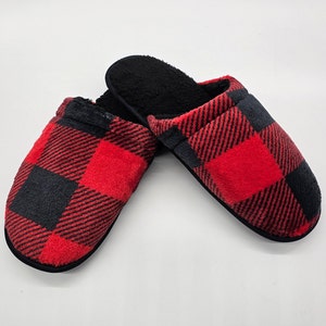 Men&#39;s Faux Fur Sherpa Lined Slippers: Cozy Hard Sole Lounge Slippers