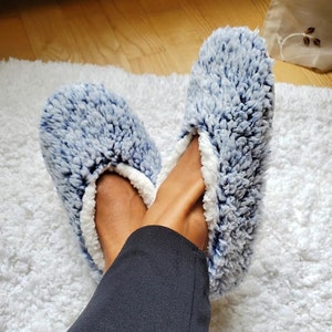 Women's Ultra Soft Slippers, Warm Faux Fur Sherpa Lined Fluffy Indoor Slipper Socks, Comfy Non Skid House Shoes, Gift For Her, Gift For Mom image 1