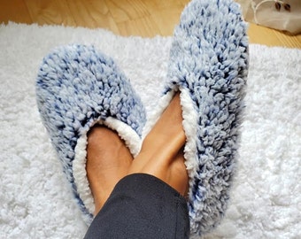 Women's Ultra Soft Slippers, Warm Faux Fur Sherpa Lined Fluffy Indoor Slipper Socks, Comfy Non Skid House Shoes, Gift For Her, Gift For Mom