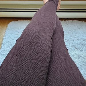 Ladies Fleece Lined Textured Fall Winter Leggings, Soft Everyday Leggings, Fashion Leggings, Comfy Warm Athletic Leggings, Gift For Her