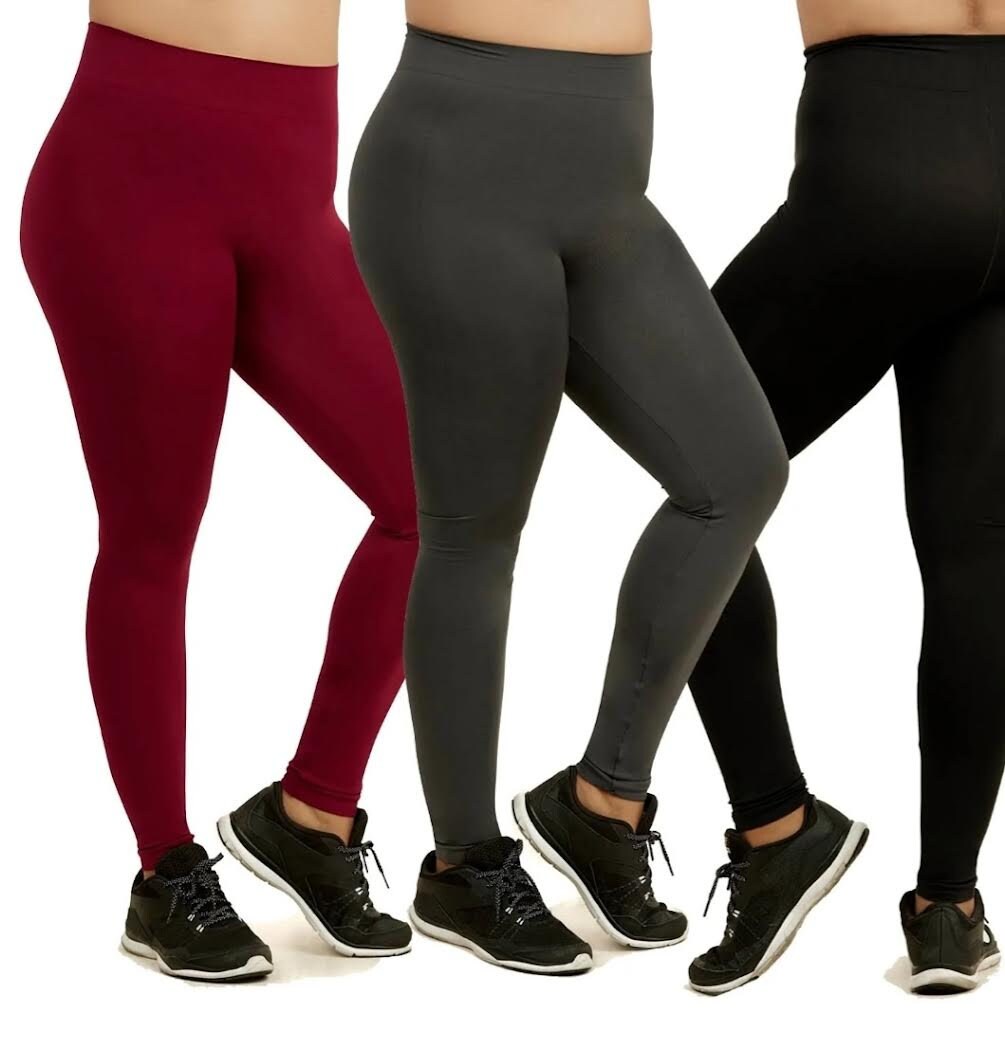 Buy Women's Plus Size Leggings, Ultra Soft Fleece Lined Leggings in Solid  Colors, Trendy Plus Size Leggings, Workout Leggings, 1XL/2XL & 3XL/4XL  Online in India 