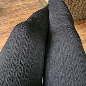 Women&#39;s Comfy Fleece Lined Textured Leggings, Ultra Soft Seamless Everyday Leggings, Warm Fashion Leggings, Athletic Leggings, S/M-L/XL