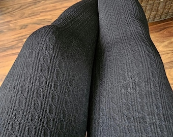 Fleece gefütterte, bequeme Passform, texturierte Leggings: Extrem weiche Alltags-Leggings mit hoher Taille
