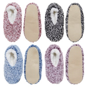 Women's Ultra Soft Slippers, Warm Faux Fur Sherpa Lined Fluffy Indoor Slipper Socks, Comfy Non Skid House Shoes, Gift For Her, Gift For Mom image 5