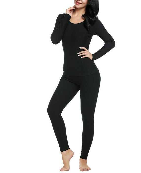 Thermal Underwear for Women, Winter Warm Long Johns Thermal Sets Cold  Weather Gear Base Layer for Skiing Running