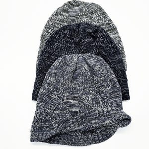 Men&#39;s Textured Stylish Pull On Beanie Hat, Diamond Pattern Marled Warm Winter Hat, Soft Comfy Fit Cap, Gift For Men, Gift For Boyfriend