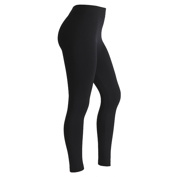 Women's Soft Fleece Lined Fashion Leggings in Solid Colors