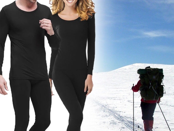 Buy 3 Sets Thermal Underwear for Women Long Johns with Fleece Lined Long  Underwear Women Base Layer Women Cold Weather, Black, Black, X-Large at