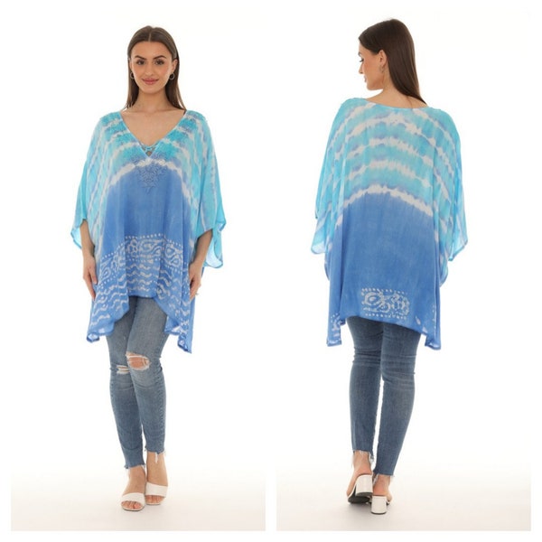 BOHEMIAN PONCHO TUNIC KRT1584 main image 1