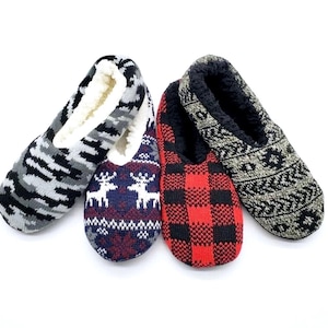 Men's Faux Fur Insulated Comfy Slippers: Warm Non-Skid Slipper Socks, House Shoes image 4