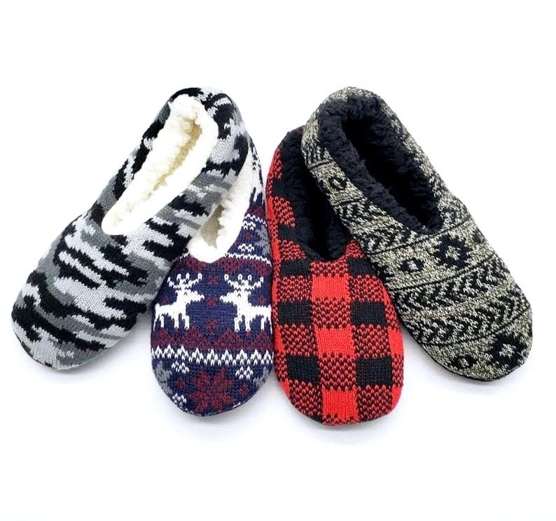 Men's Faux Fur Insulated Comfy Slippers: Warm Non-Skid Slipper Socks, House Shoes image 4