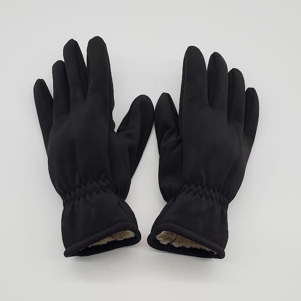 Gants chauds isolés en fausse fourrure pour hommes, Gants d'hiver noirs confortables pour homme, Cadeau pour homme, Cadeau pour papa, Cadeaux pour la Saint-Valentin